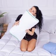 Подушка ортопедическая №4171 Steep Line Aloe Vera Memory foam MirSon 50x29x5/8 см белый с зеленым