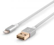 Дата-кабель JCPal USB 2.0 AM to Lightning 1,5 м серебряный (JCP6108)