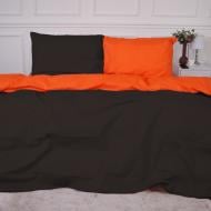 Комплект постельного белья MirSon Ranforce Elite 16-1367 Torino шоколадный/оранжевый