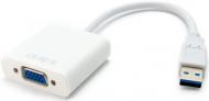 Переходник EXTRADIGITAL USB 3.0 to VGA белый (KBV1744)