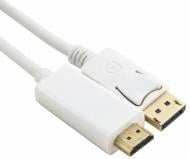 Кабель EXTRADIGITAL DisplayPort - HDMI 2.0, 30 AWG, Gold, PVC 2 м white (KBD1640)