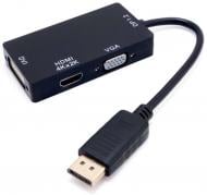 Переходник EXTRADIGITAL Display Port - HDMI. DVI. VGA черный (KBV1734)