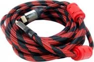 Кабель EXTRADIGITAL HDMI to HDMI, 5m, v2.0, 28 AWG, Gold, Nylon, 2xFerrites 5 м красный (KBH1635)