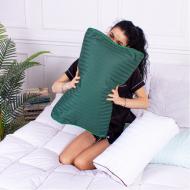 Подушка ортопедическая №4249 Satin Stripe 30-0017 Green Memory foam MirSon 58x40x10,5 см зеленый