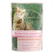 Корм для котів Carpathian Pet Food з макреллю і овочами в соусі 100 г