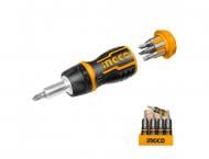 Отвертка со сменными насадками INGCO с трещоткой AKISDS1728 Отвертка со сменными насадками INGCO с трещоткой AKISDS1728