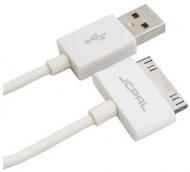 Кабель JCPal 30-pin to USB 1 м белый (JCP6030)