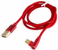 Кабель EXTRADIGITAL Type C to USB 2.0 AM 90° 1 м красный (KBU1763)