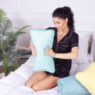 Подушка ортопедическая №4245 Satin Stripe 30-0013 Azure Memory foam MirSon 58x40x10,5 см бирюзовый