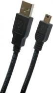 Кабель EXTRADIGITAL USB 2.0 AM / mini USB B 28 AWG Hi-Speed 1,5 м черный (KBU1628)