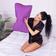 Подушка ортопедическая №4242 Satin Stripe 30-0009 Purple Memory foam MirSon 58x40x10,5 см алый