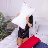 Подушка ортопедическая №4236 Satin Stripe 30-0001 White Memory foam MirSon 58x40x10,5 см белый