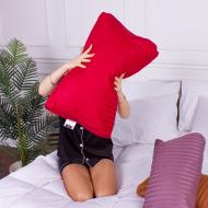 Подушка ортопедична №4250 Satin Stripe 30-0018 Red Memory foam MirSon 58x40x10,5 см червоний