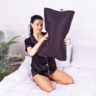 Подушка ортопедическая №4264 Satin 0055 Black Pearl Memory foam MirSon 58x40x10,5 см черный