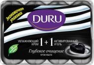 Мило Duru 1+1 Активоване вугілля та зволожуючий крем 360 г 4 шт./уп. Мило Duru 1+1 Активоване вугілля та зволожуючий крем 360 г 4 шт./уп.