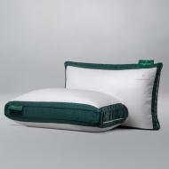 Подушка Imperial Satin Luxe Thinsulate пружна MirSon 60x60 см білий із зеленим