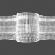 Тасьма 15.50.250.3 прозора 1:2,5 хвиля 50 мм 2 ряди петель Magam
