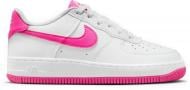 Кроссовки для девочек демисезонные Nike AIR FORCE 1 (GS) FV5948-102 р.34 бело-розовые