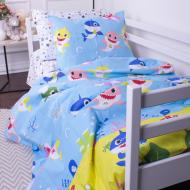 Комплект постельного белья MirSon 143х210 см Kids Time 17-0522 Sharks are fun Бяз разноцветный