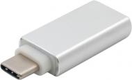 Адаптер EXTRADIGITAL SuperSpeed USB 3.0 AF - USB Type C серебряный (KBU1665)