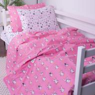 Комплект постільної білизни MirSon 143х210 см Kids Time 17-0528 Bunnies pink Бязь різнокольоровий