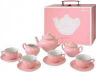 Игровой набор Champion Чайная посуда фарфоровая розовая в крапинку