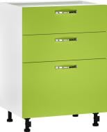 Тумба нижня з трьома шухлядами МС Варшава 60х82х46,6 см, лайм Грейд