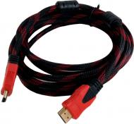 Кабель EXTRADIGITAL HDMI to HDMI v2.0 30awg 14+1 CCS 3 м 3 м черный с красным (KBH1746)