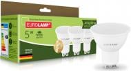 Лампа світлодіодна Eurolamp MLP-LED-SMD-05103(3) 3 шт./уп. 5 Вт MR16 матова GU10 220 В 3000 К