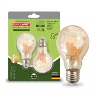 Лампа світлодіодна Eurolamp MLP-LED-A60-08274 (Amber) 2 шт./уп. A60 8 Вт E27 4000 К 220 В прозора