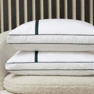 Подушка Imperial Style пухова трикамерна пружна MirSon 40x60 см білий із зеленим