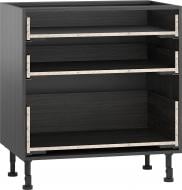 Тумба нижняя Грейд Оптимум с тремя ящиками частичного выдвижения Q-25 800x870x522 мм дуб карбон