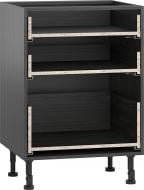 Тумба нижня Грейд Оптимум з трьома шухлядами повного відкриття V-6 600x870x522 мм дуб карбон