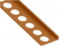 Уголок для плитки TIS внешний ПВХ 80,22,0157 8 мм 2,5м коричневый