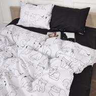 Комплект постельного белья Бязь 17-0620 Lazy cat 200х220 см мультиколор MirSon