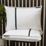 Подушка Imperial Style пухова трикамерна середня MirSon 50x70 см білий із зеленим