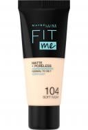 Крем тональный Maybelline New York Fit Me Matte and Poreless Foundation 104 Soft Ivory 30 мл