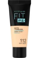 Крем тональный Maybelline New York Fit Me Matte and Poreless Foundation 112 Soft Beige 30 мл