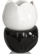 Аромалампа Флора бутон 2306-13 чорно-біла Eterna