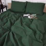 Комплект постельного белья Бязь 17-0612 Stripe Emerald 143х210 см изумрудный MirSon