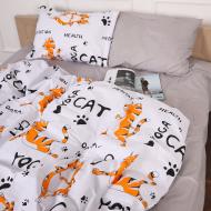 Комплект постельного белья Бязь 17-0627 Yoga Cat Grey 200х220 см мультиколор MirSon