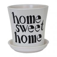 Горшок керамический Ориана-Запорожкерамика Вуаль № 1 SWEET HOME 4 л круглый белый