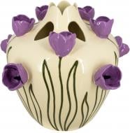 Ваза керамическая Тюльпан 26x26 26 см бежевая