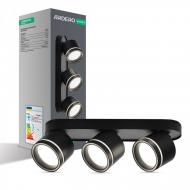 Спот ARDERO ML418-3 накладний потрійний поворотний світильник під лампу GU53 чорний 80329 Спот ARDERO ML418-3 накладний потрійний поворотний світильник під лампу GU53 чорний 80329