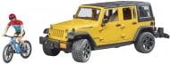 Набор Bruder джип Jeep Rubicon с фигуркой велосипедиста на горном байке 1:16 02543