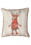Подушка декоративная Олень в шарфе 45x45 см Прованс