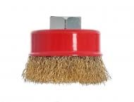 Щетка чашка гофрированная латунированная Vitals 65 мм М14, 0,3 мм 174512 Щетка чашка гофрированная латунированная Vitals 65 мм М14, 0,3 мм 174512