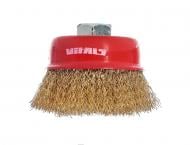 Щетка чашка гофрированная латунированная Vitals 75 мм М14, 0.3 мм 174511 Щетка чашка гофрированная латунированная Vitals 75 мм М14, 0.3 мм 174511