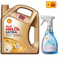 Моторна олива синтетична SHELL Helix Ultra ECT C2/C3 0W-30, 4 л + Розморожувач скла Shell Window De-Icer 0.5 л (