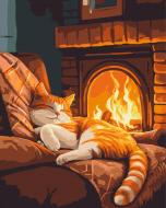 Картина по номерам Тепло и мурлыканье 40x50 см Brushme